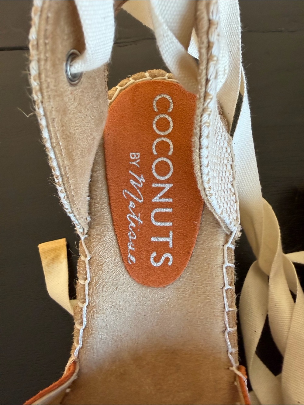 Coconuts by Matisse Tan Espadrille with Cream Wrap Ties